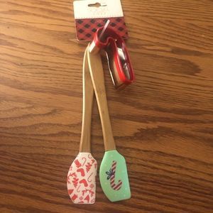Social Chef Christmas 2 mini spatulas & candy cane cookie cutter Nee!